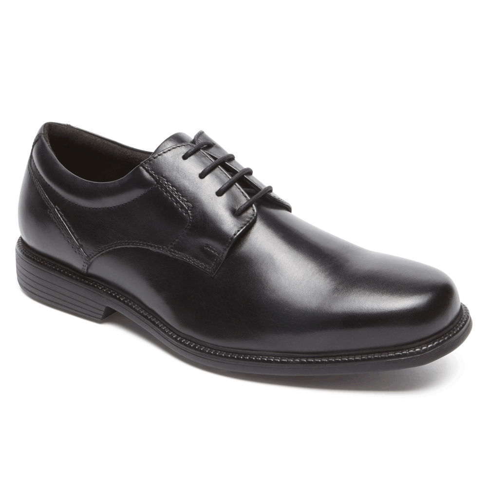 Rockport Oxfords Herr Svarta - Charles Road Plain Toe - EKQIP2387